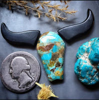 Kingman Cowskull Carving  Cabochon