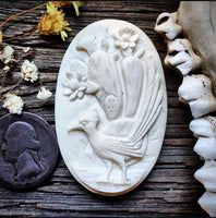 Road Runner Bone Carving Cabochon