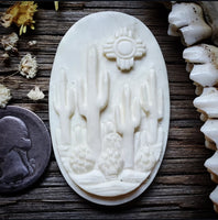 Saguaro Bone Carving Cabochon