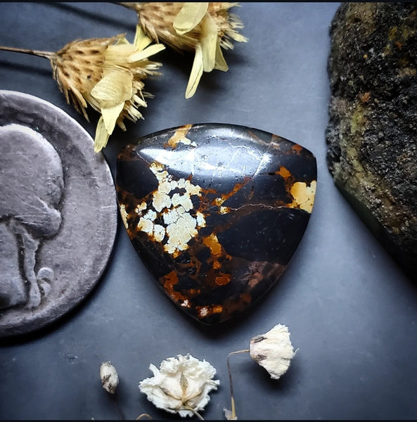 Black Jack Turquoise Trillion Cabochon