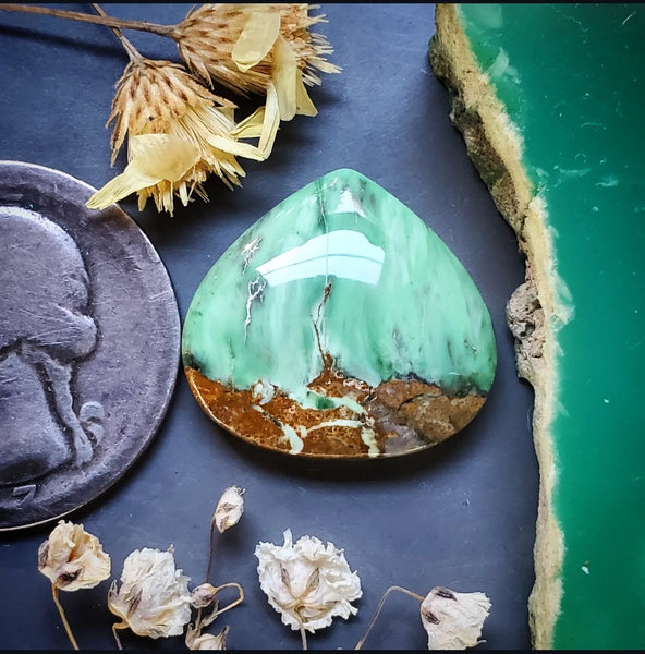 Woodlands Station Variscite Half Moon Cabochon