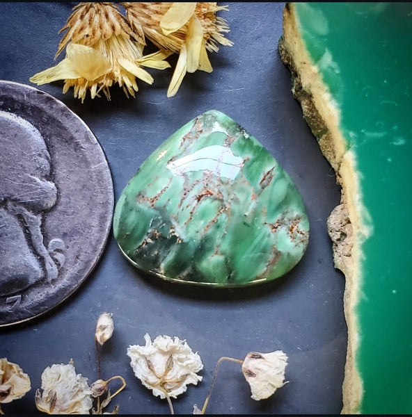 Woodlands Station Variscite Half Moon Cabochon