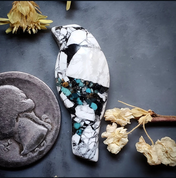 Rio Azul Bird Carving Cabochon