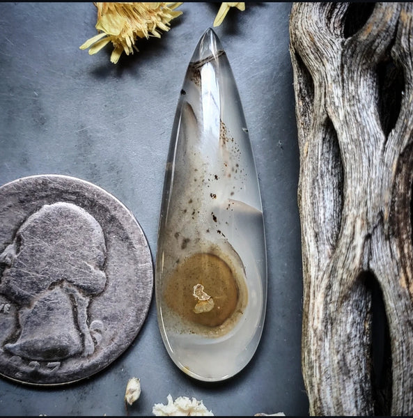 Montana Agate Drop Cabochon