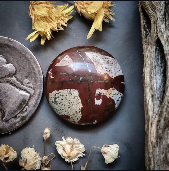 Incan Paint Blanket Jasper Round Cabochon