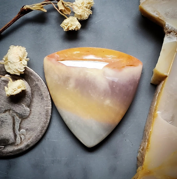 Polychrome Jasper Trillion Cabochon