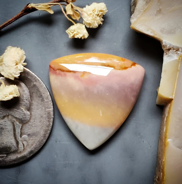 Polychrome Jasper Trillion Cabochon