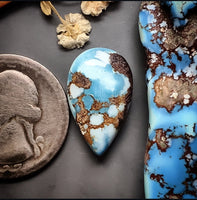 Natural Lavender Turquoise Drop Cabochon