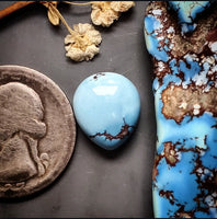 Natural Lavender Turquoise Drop Cabochon