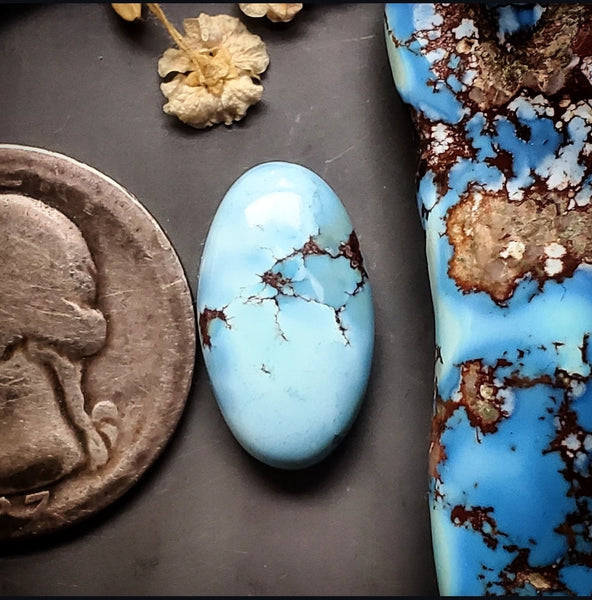 Natural Lavender Turquoise Oval Cabochon