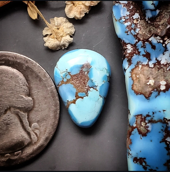 Natural Lavender Turquoise Drop Cabochon