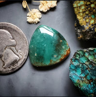 Teal Red River Trillion Cabochon