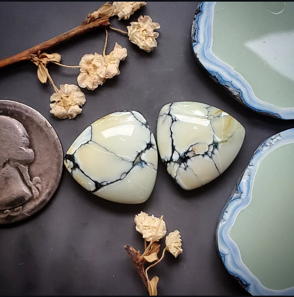 White River Trillion Pair Cabochon