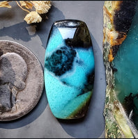 Bacan Chrysocolla Chalcedony Cushion Cut Cabochon
