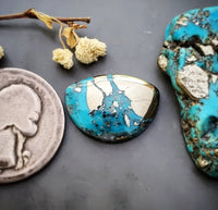 P. Blue Turquoise Freeform Cabochon