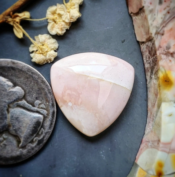 Australian Pink Opal Trillion Cabochon