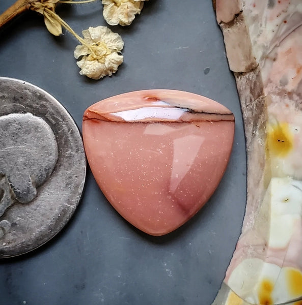 Australian Pink Opal Trillion Cabochon