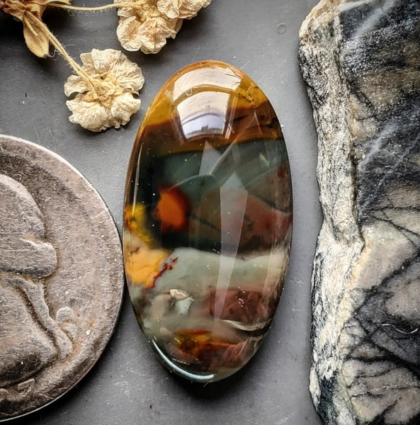 Morrisonite Jasper Oval Cabochon
