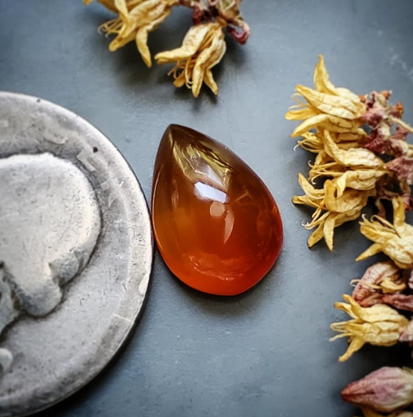 Carnelian Tiny Drop Cabochon