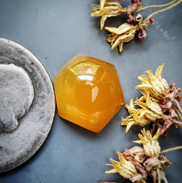 Carnelian Hex Cabochon