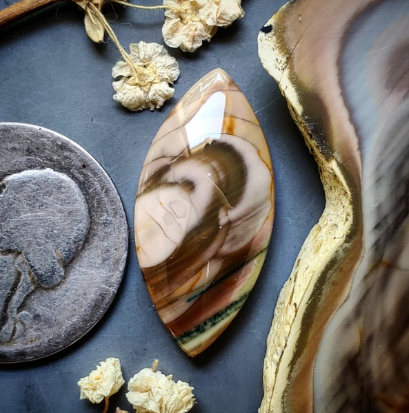Imperial Jasper Marquise Cabochon