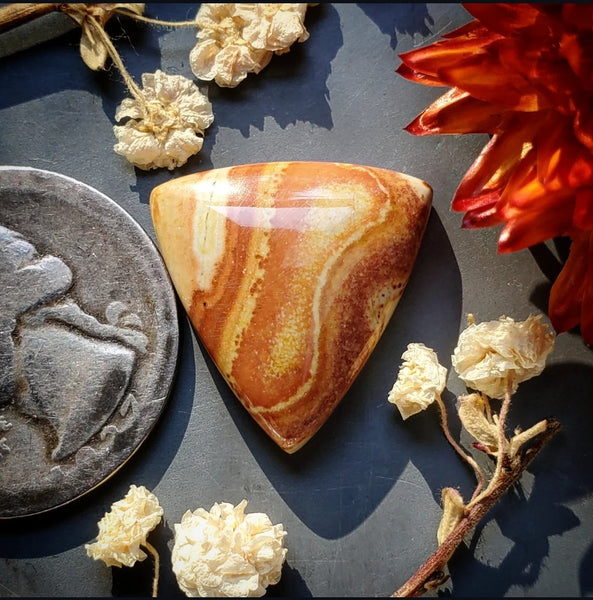 Red Canyon Picture Jasper Triangle Cabochon