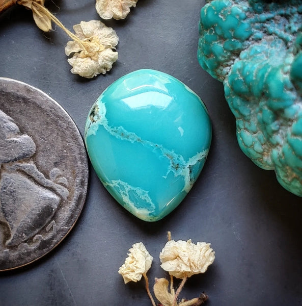Evans Turquoise Drop Cabochon