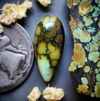 Golden Dragon Turquoise Drop Cabochon