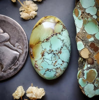 Golden Dragon Turquoise Oval Cabochon