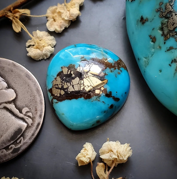 Havasu Blue Turquoise Drop Cabochon