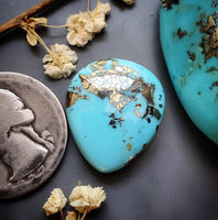 Havasu Blue Turquoise Drop Cabochon