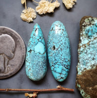 Natural Moon River Turquoise Set Cabochon