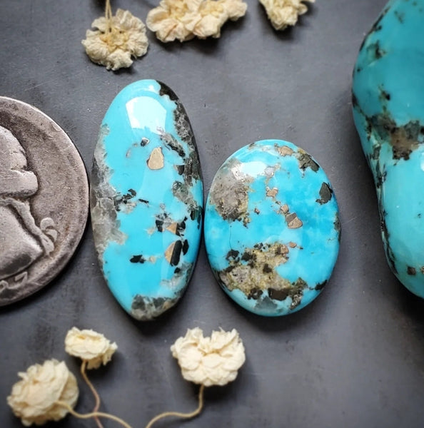 Havasu Blue Turquoise Oval Set Cabochon