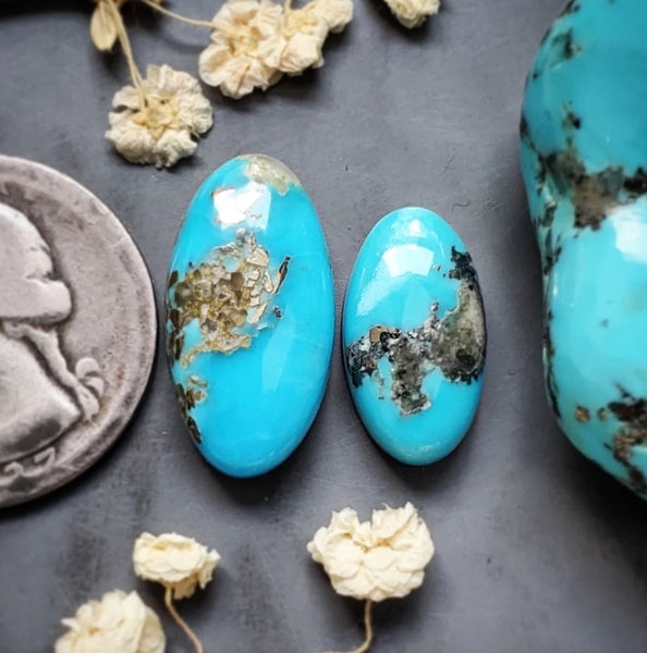 Havasu Blue Turquoise Oval Set Cabochon