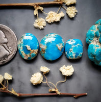 Havasu Blue Turquoise Multi Stone Set Cabochon