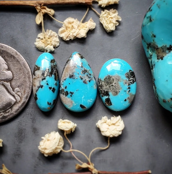 Havasu Blue Turquoise Multi Stone Set Cabochon