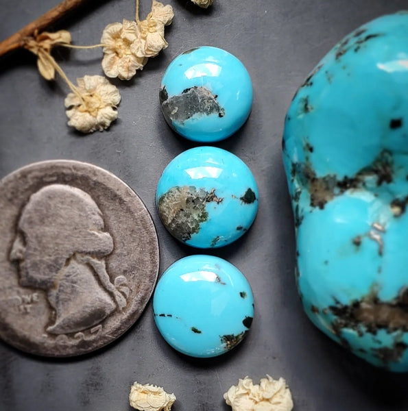 Havasu Blue Turquoise Multi Stone Set Cabochon