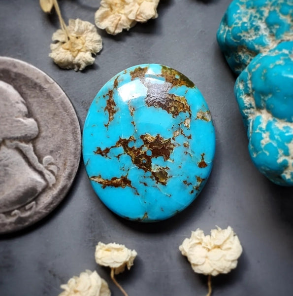 Havasu Blue Turquoise Oval Cabochon