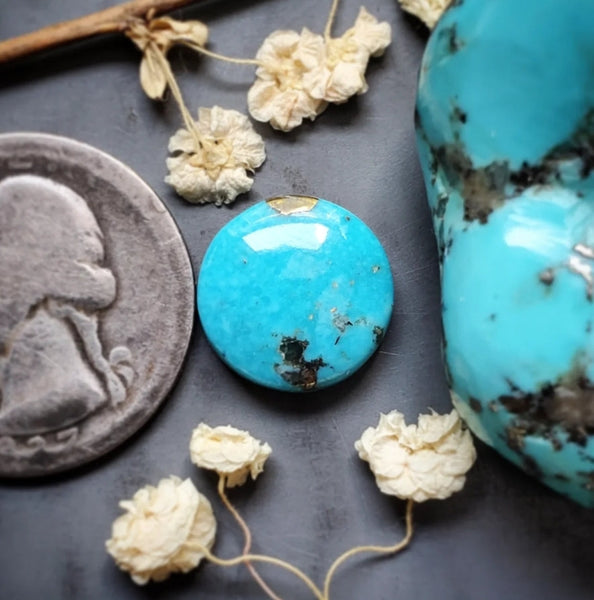 Havasu Blue Turquoise Round Cabochon