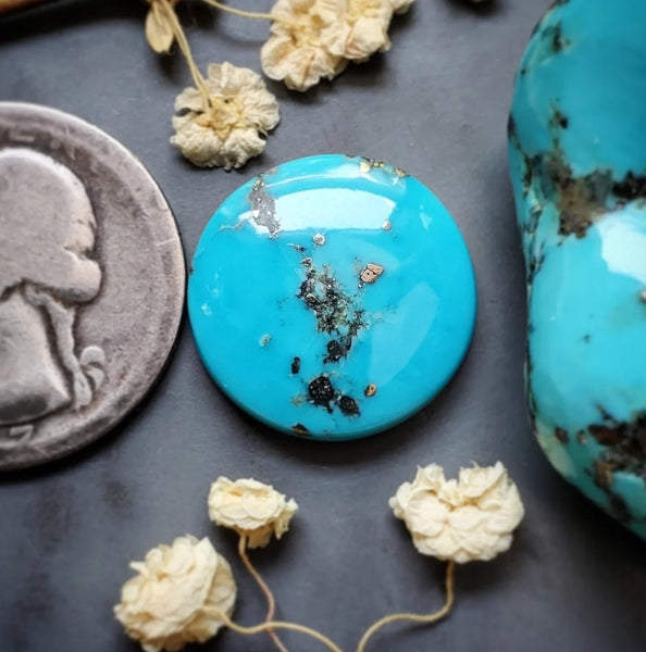 Havasu Blue Turquoise Round Cabochon