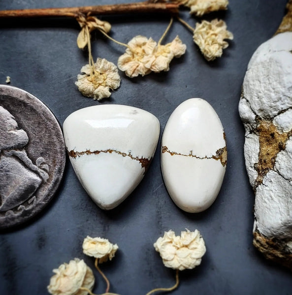 Ivory Creek Variscite Trillion Oval Set Cabochon