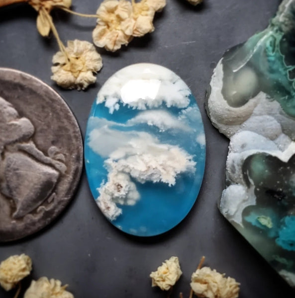 Skystone Doublet Oval Cabochon