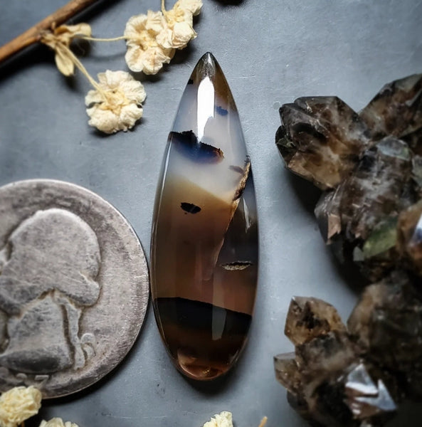 Montana Agate Drop Cabochon