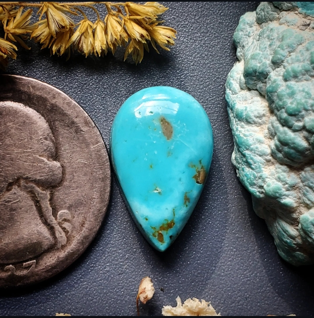 #8 Turquoise Drop 19x11mm Cab | Turquoise Obsession