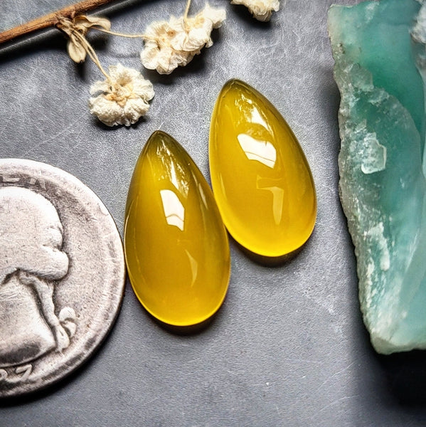 Saphyr Stone Drop Set Cabochon