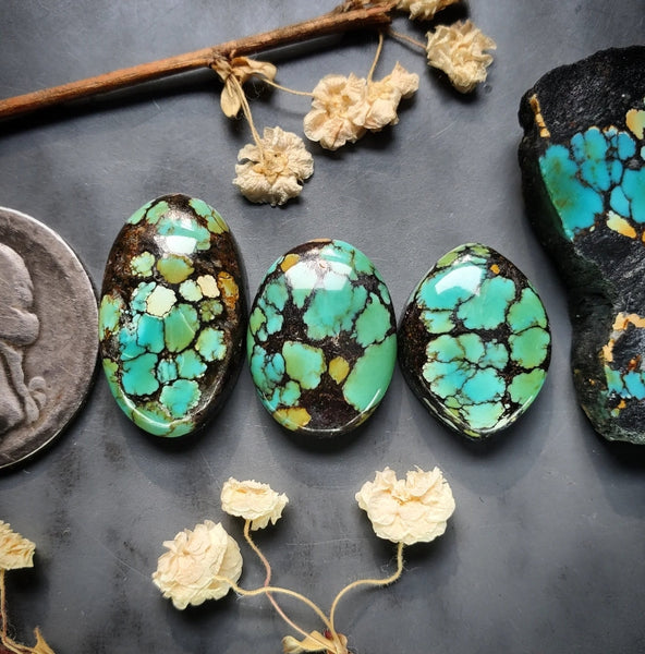 Polychrome Qingu Oval Set Cabochon