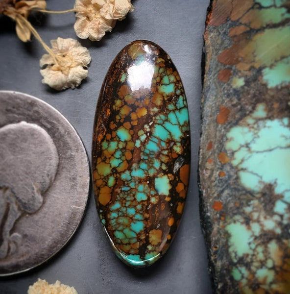 Spiderweb Qingu Oval Cabochon