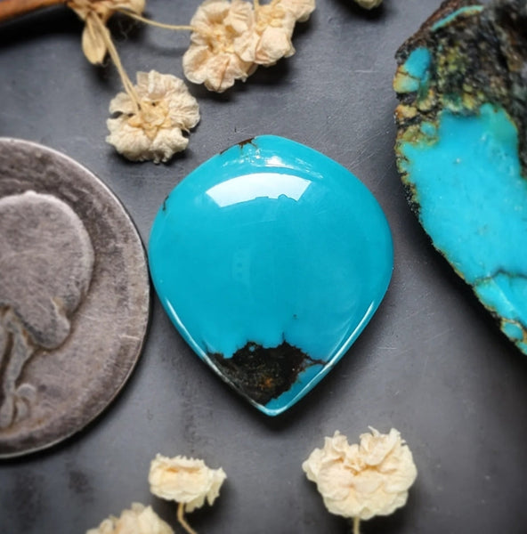 Moon River Turquoise Drop Cabochon