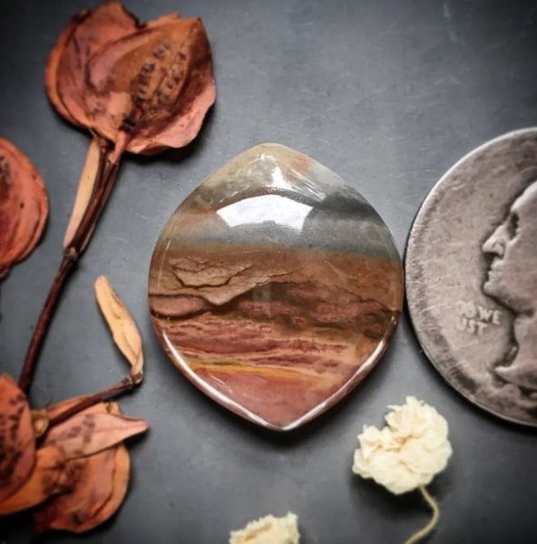 Polychrome Jasper Drop Cabochon