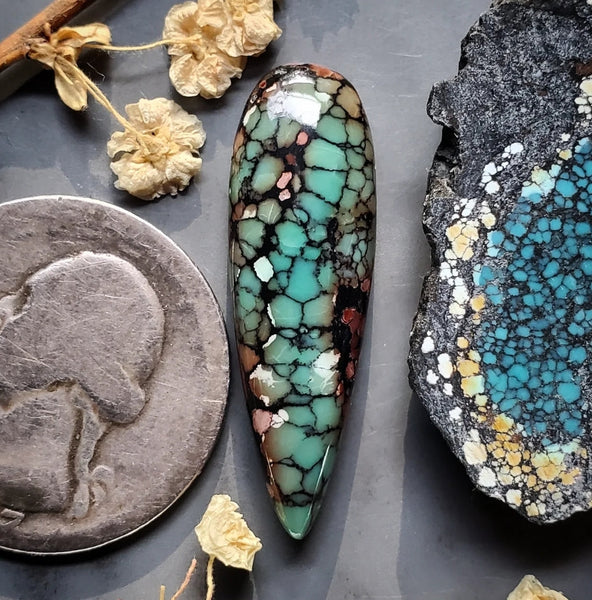 Qingu Turquoise Drop Cabochon